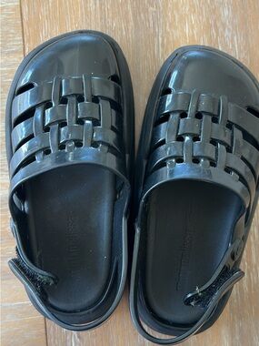 Mini Melissa 10toddker kids Black Jelly Fisherman Sandals